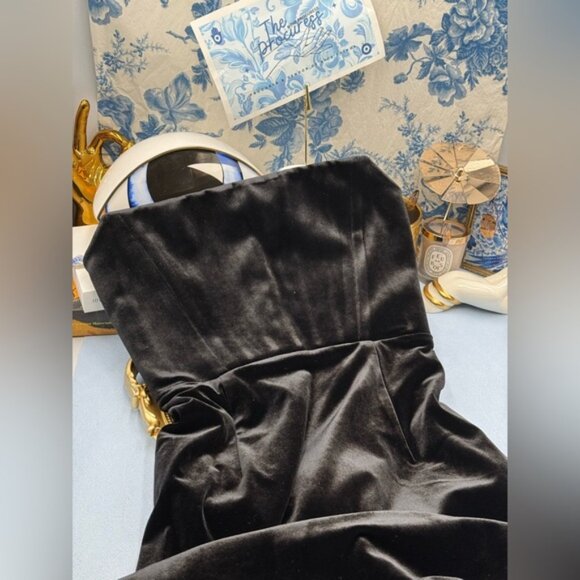 🆕 BRONX & BANCO 🧿 NWOT Florentina Corset Gown, Black Velvet, Sz XS US 2 - Picture 2 of 15
